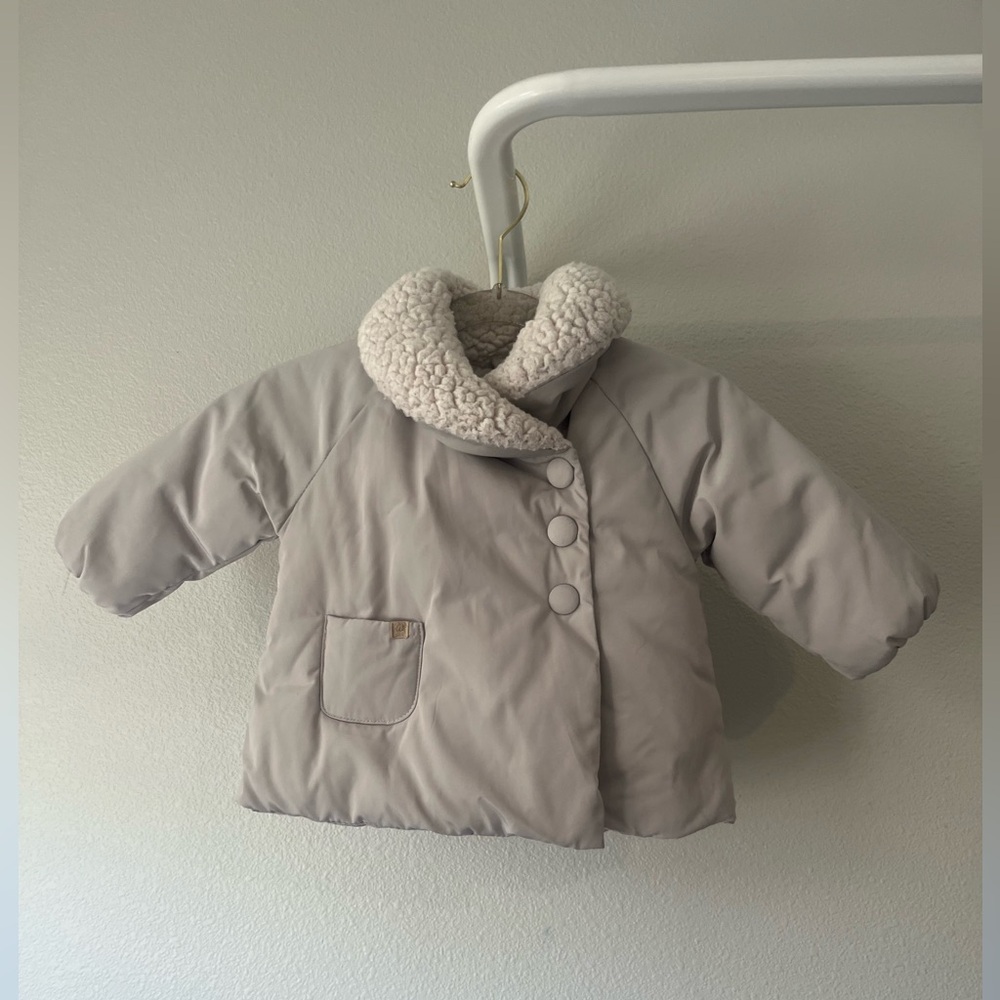 Zara baby girl jacket with Sherpa collar - Picture 3 of 13